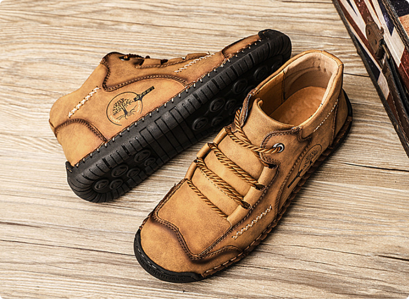 🔥Last day 70% off 🔥Men's genuine leather handmade anti-collision orthopedic loafers with corrective function