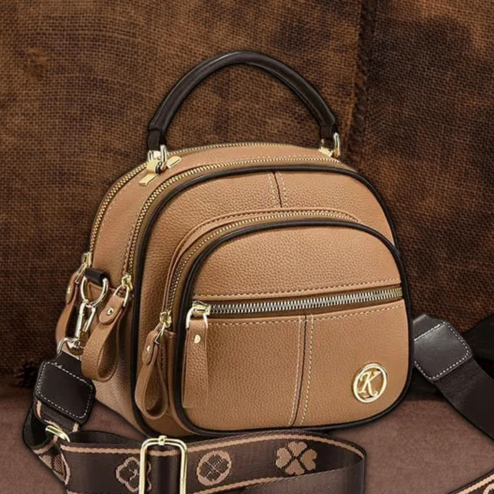 🏆Only $47.99 Last Day Promotion!🎁 - Classic Multifunctional Women's Calfskin Leather Crossbody Bag