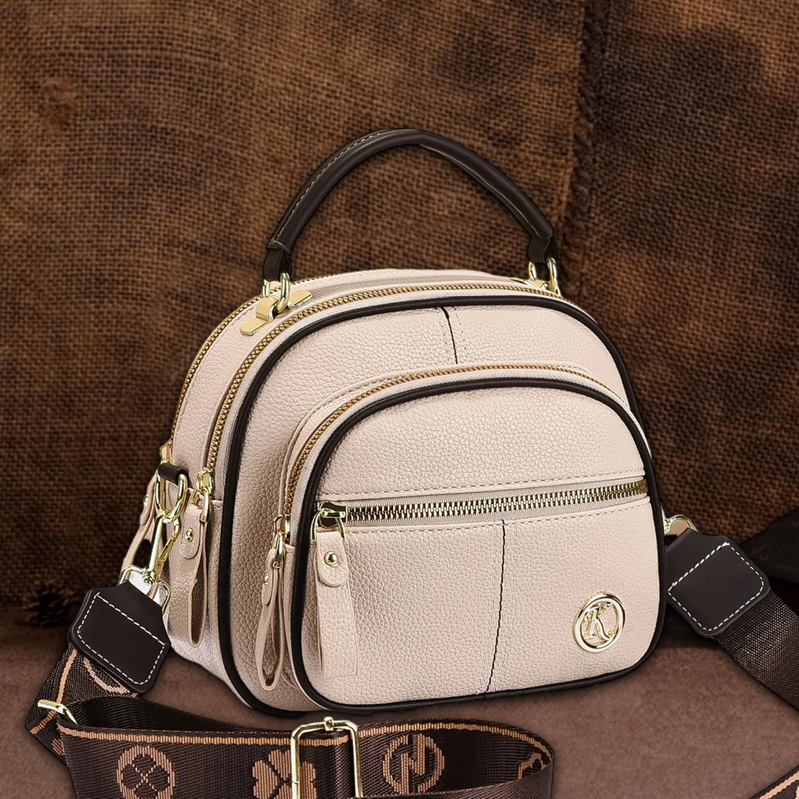 🏆Only $47.99 Last Day Promotion!🎁 - Classic Multifunctional Women's Calfskin Leather Crossbody Bag