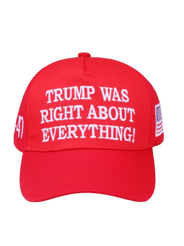 Findbestes® Cotton Was Right About Everything Letter Printed Men's Duck Bill Baseball Cap