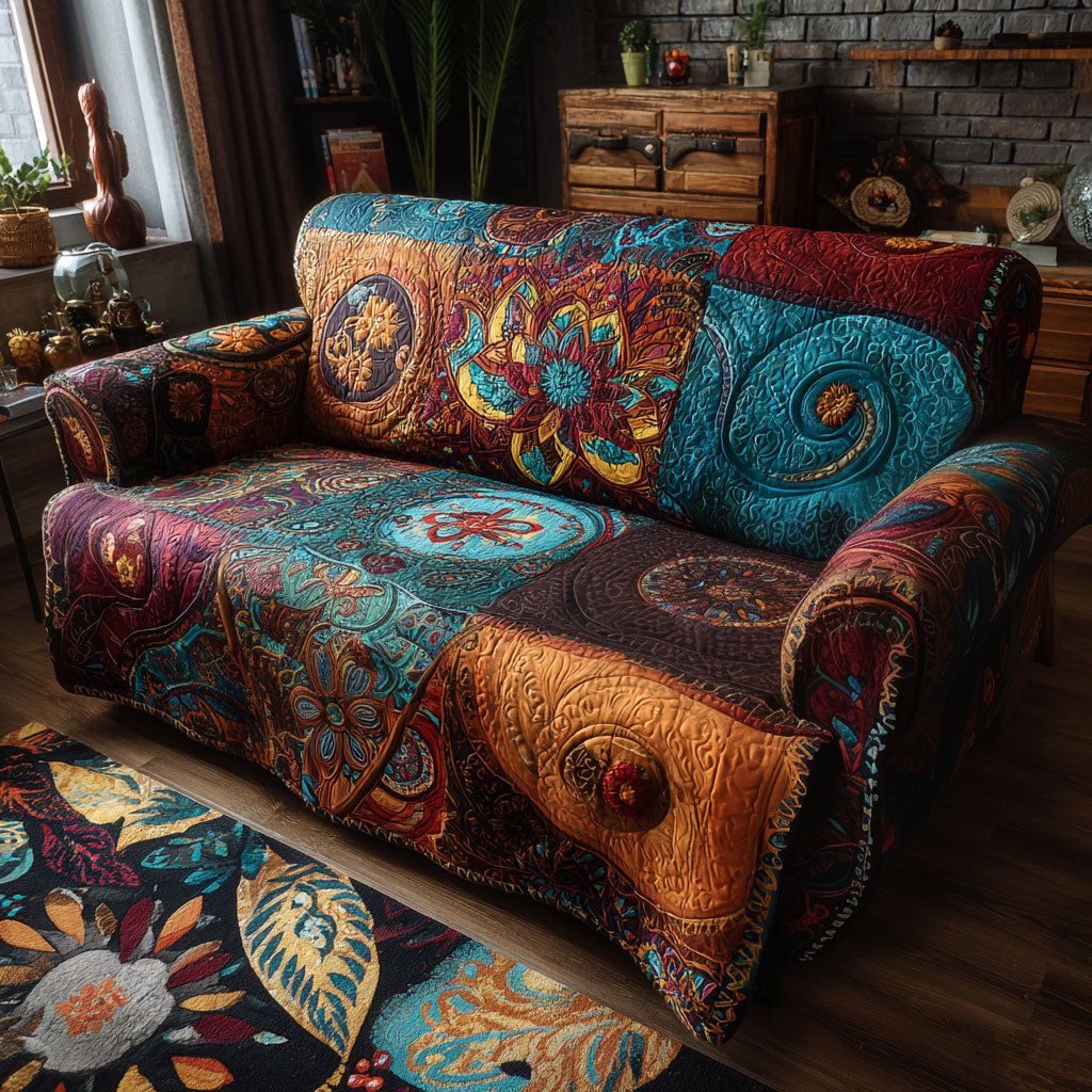 Harmony Bloom Quilted Sofa Cover NCU0PT10058