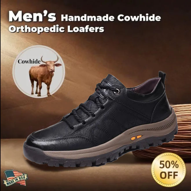 🔥60% OFF TODAY🔥.MEN'S CASUAL HAND STITCHING ARCH SUPPORT & NON-SLIP BREATHABLE SHOES