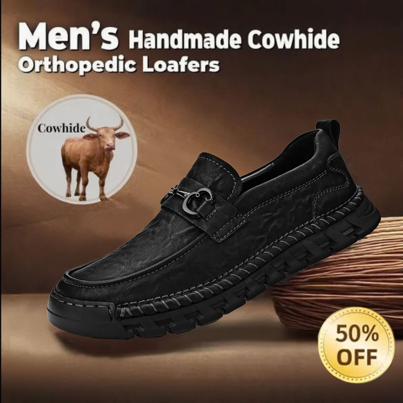 ⏱️50% off - 2025 Newest Men's Orthopedic Leather Loafers