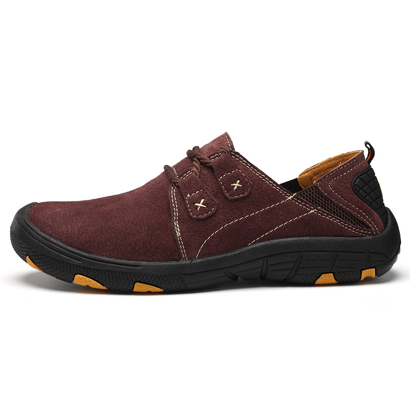 Men's Genuine Leather Outdoor Wear-Resistant Non-slip Hiking Shoes