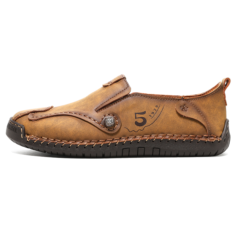 60%off Men’s Leather Slip-On Loafers – Comfortable, Breathable & Supportive Driving Shoes with Grippy Sole for Daily Wear