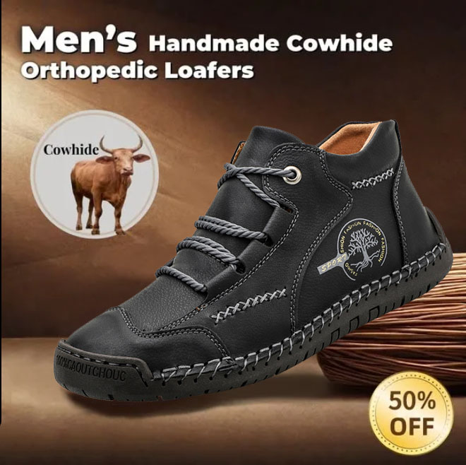 ⏰Limited Time Deal – 70% Off! Men's Vintage Hand - Stitched Comfortable Soft Leather Shoes