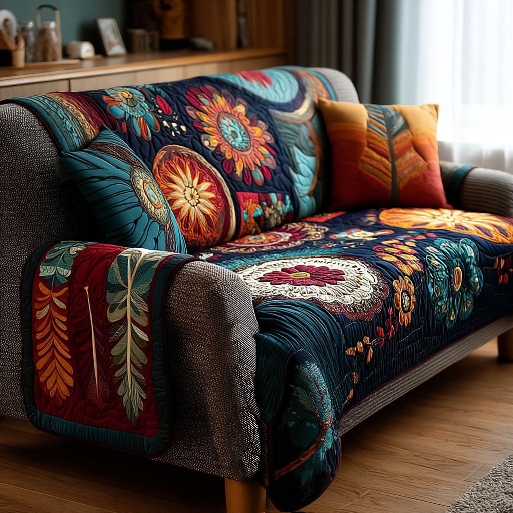 Peaceful Nomad Quilted Sofa Cover NCU0PT10062