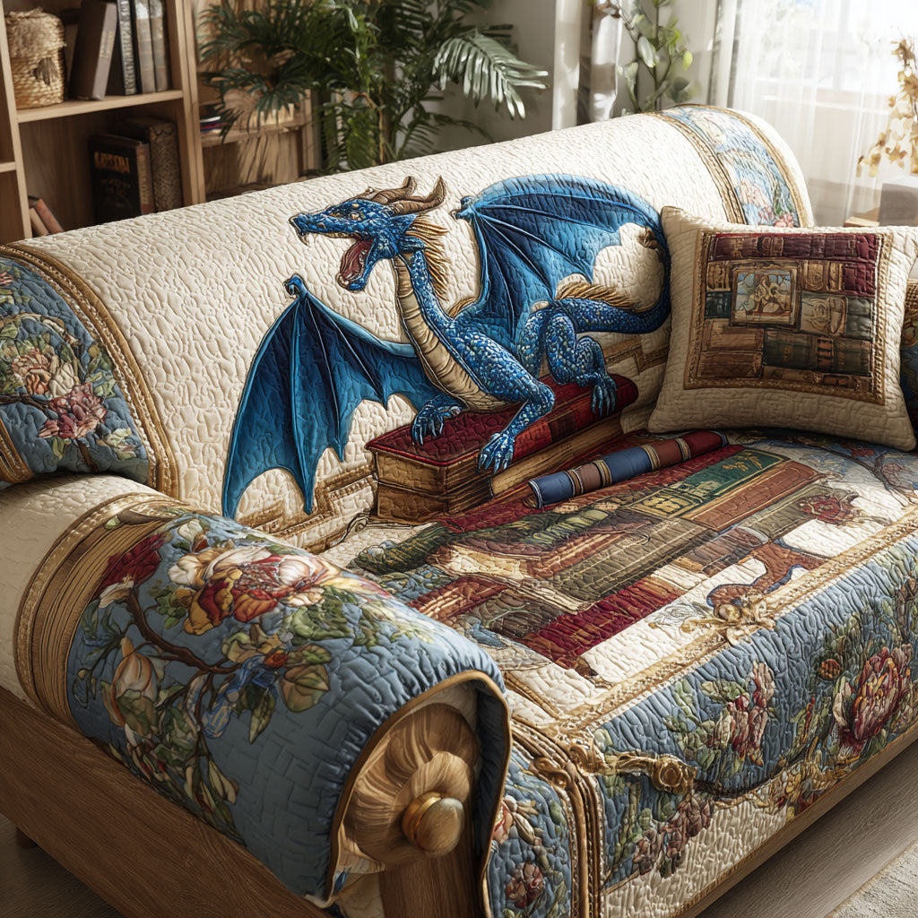 Keeper of Tomes Quilted Sofa Cover NCU0PT9937