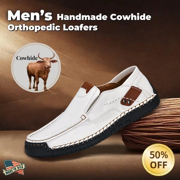 （Last Day 50% OFF）Men's genuine calfskin leather Slip-On Loafers