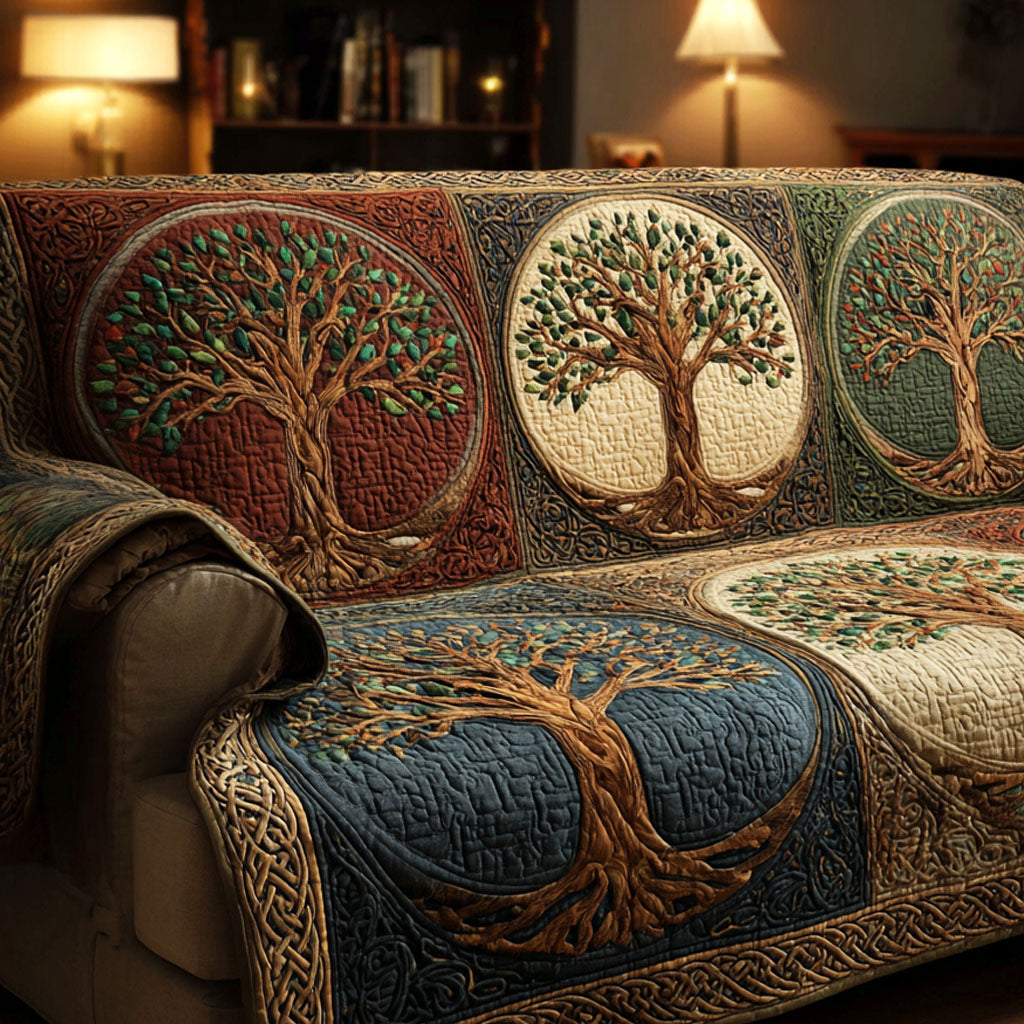 Eternal Roots Quilted Sofa Cover NCU0TV572