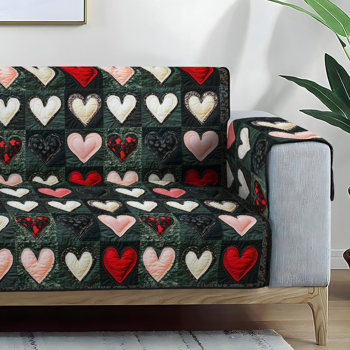 Eternal Embrace Quilted Sofa Cover NCU0PT3230