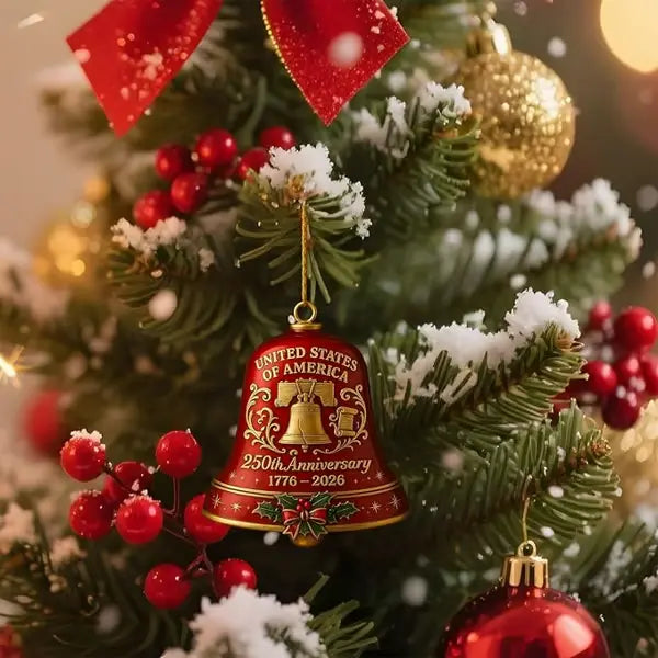 🔥United States 250th Anniversary Bell Ornament