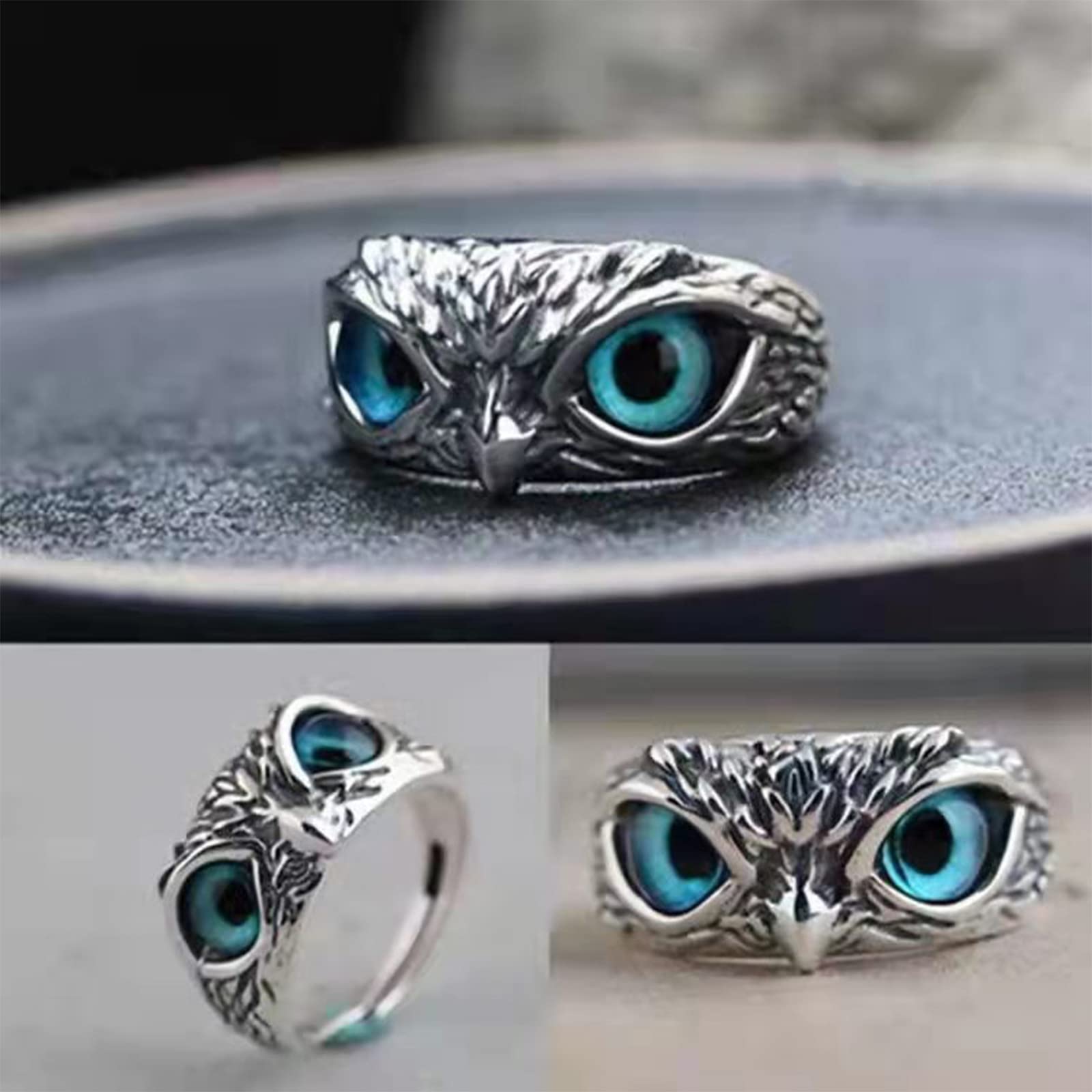 Owl Ring Retro Open Ring Adjustable 