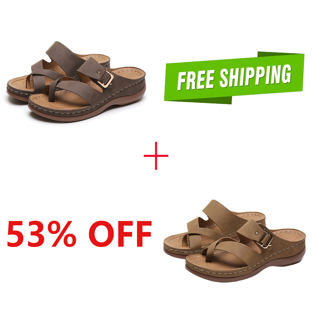 Women's Arch Support Casual Leather Sandals
