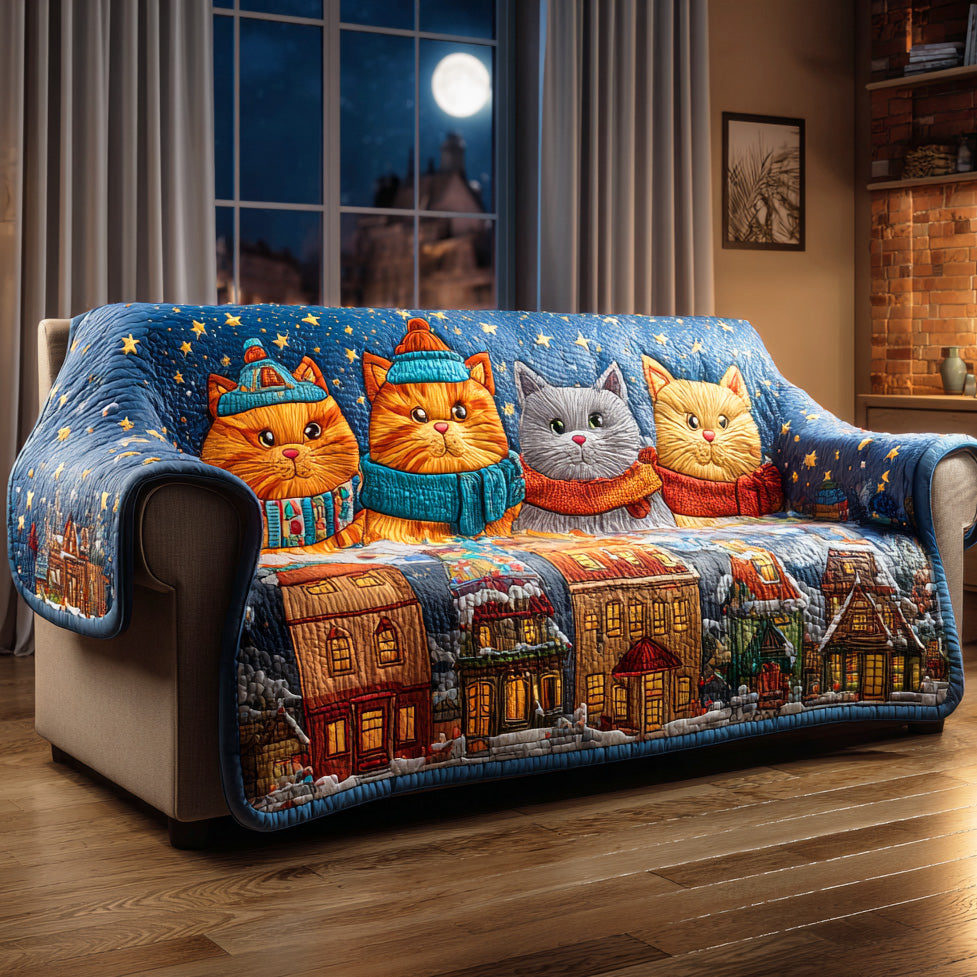 Vibrant Tail Whirl Quilted Sofa Cover NCU0TD1218