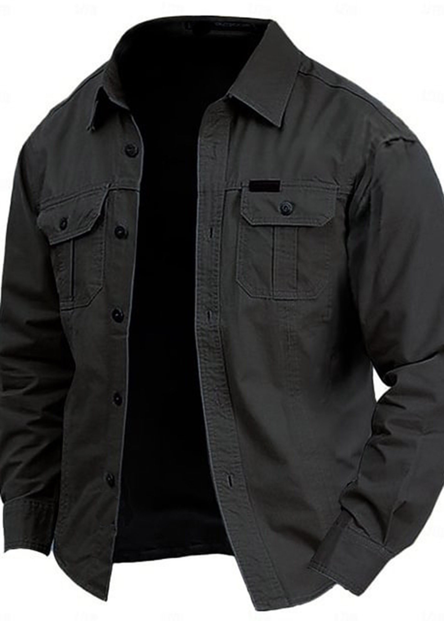 Cow Pattern Casual Men's Work Shirt Long Sleeve