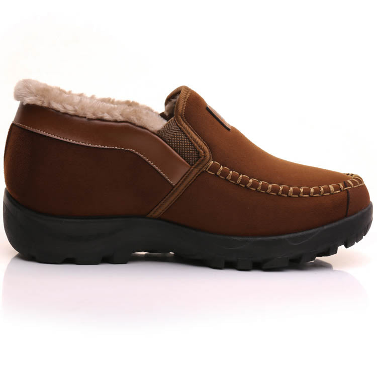 Men's Comfortable Waterproof Warm Cow Leather Snow Boots