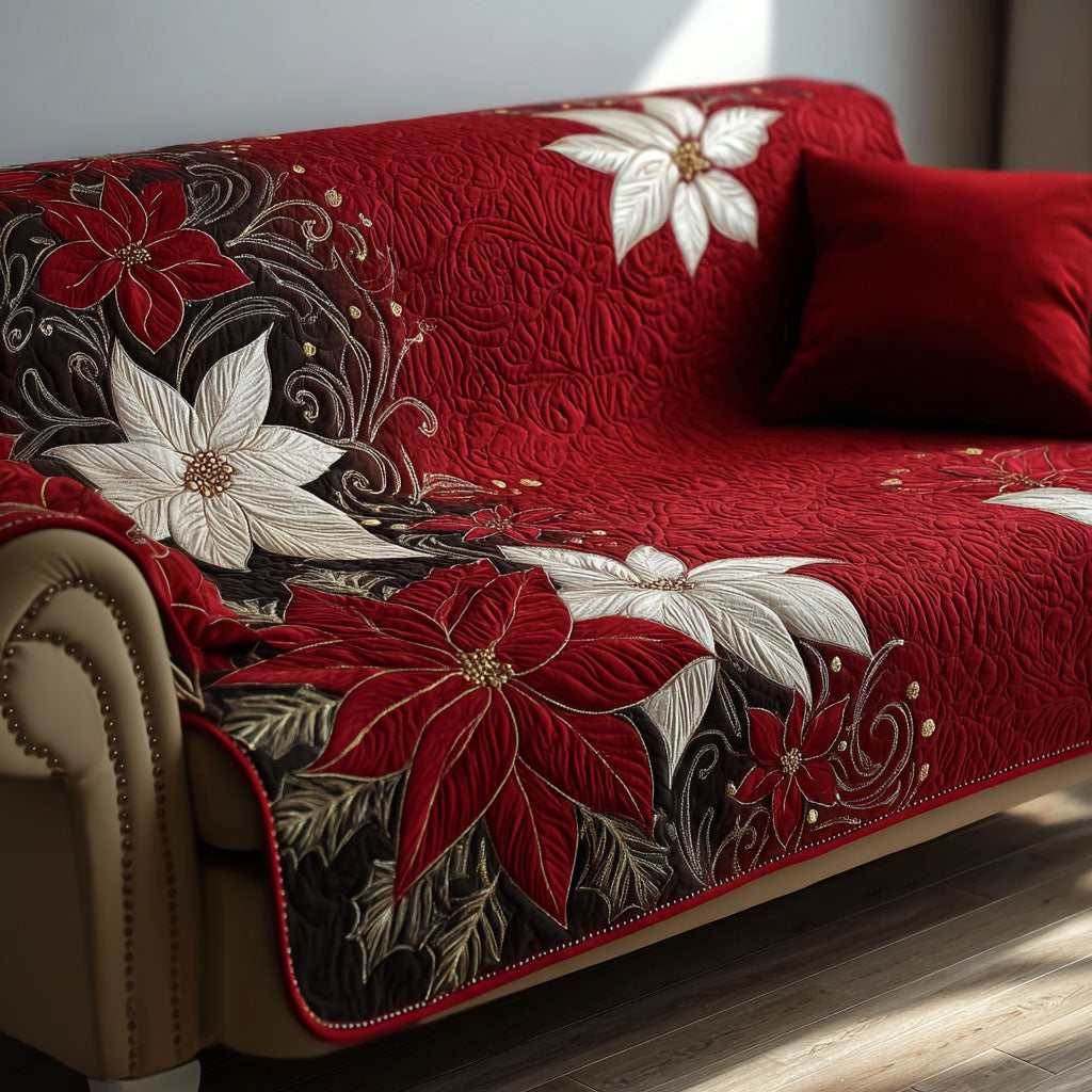 Christmas Red Hug Quilted Sofa Cover NCU0PT9669