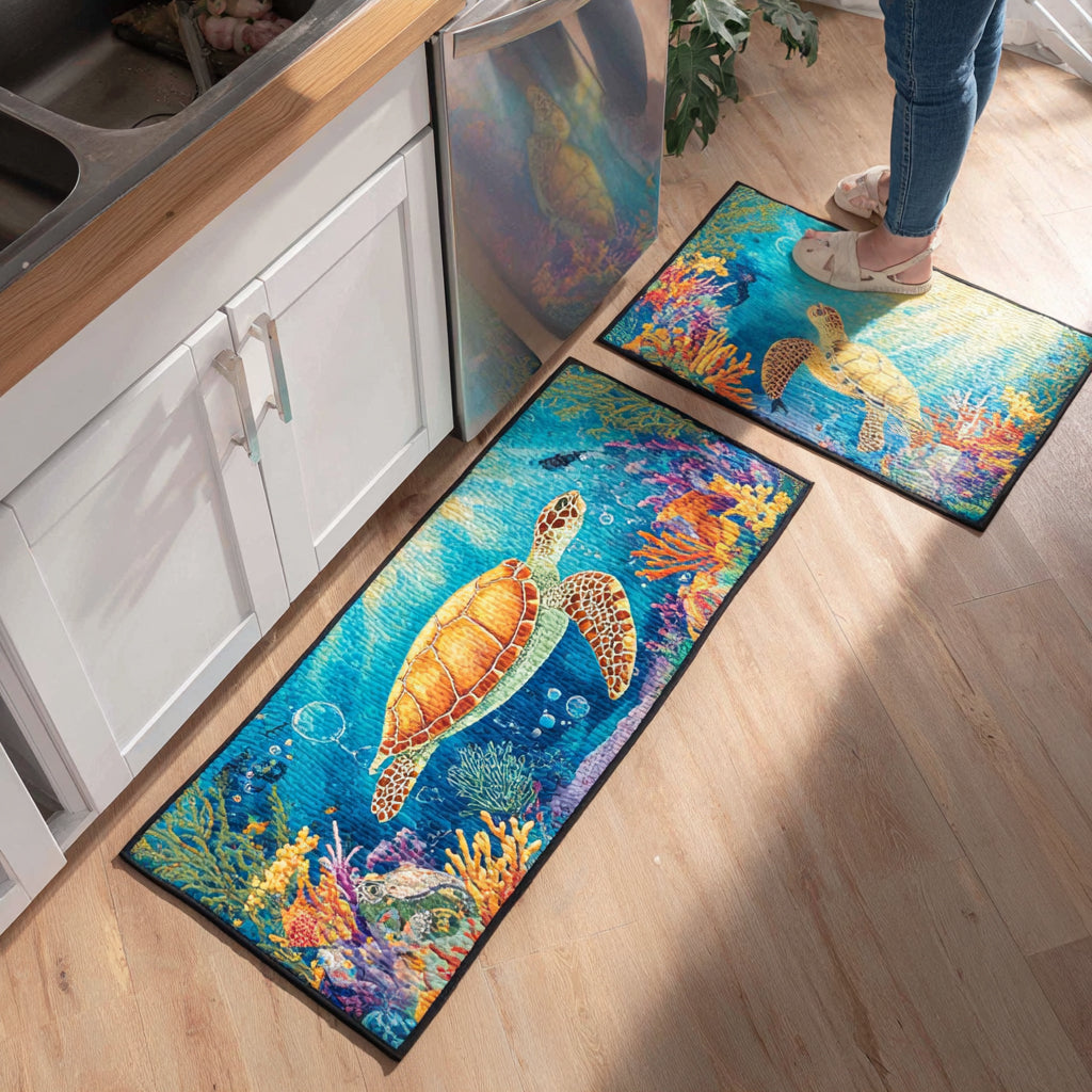Aqua Haven Kitchen Area Rug NCU0DV8227