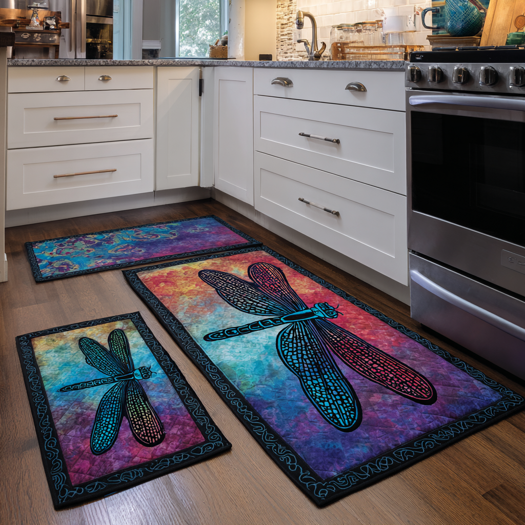 Bright Dragonfly Kitchen Area Rug NCU0DK10927