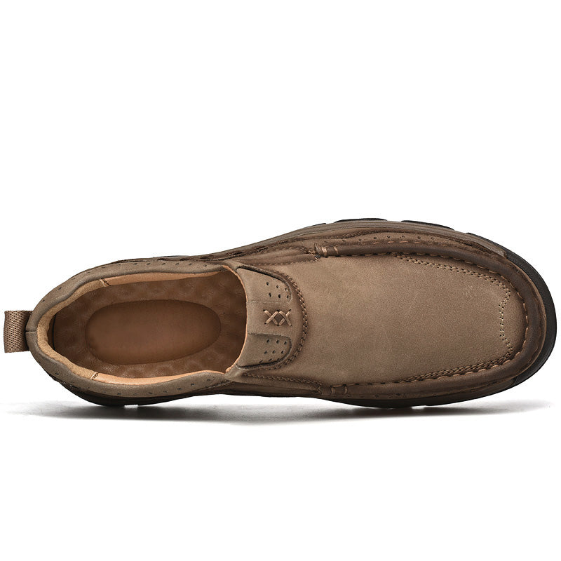 Eldcomf®— Mens Slip On Leather Casual Walking Shoes