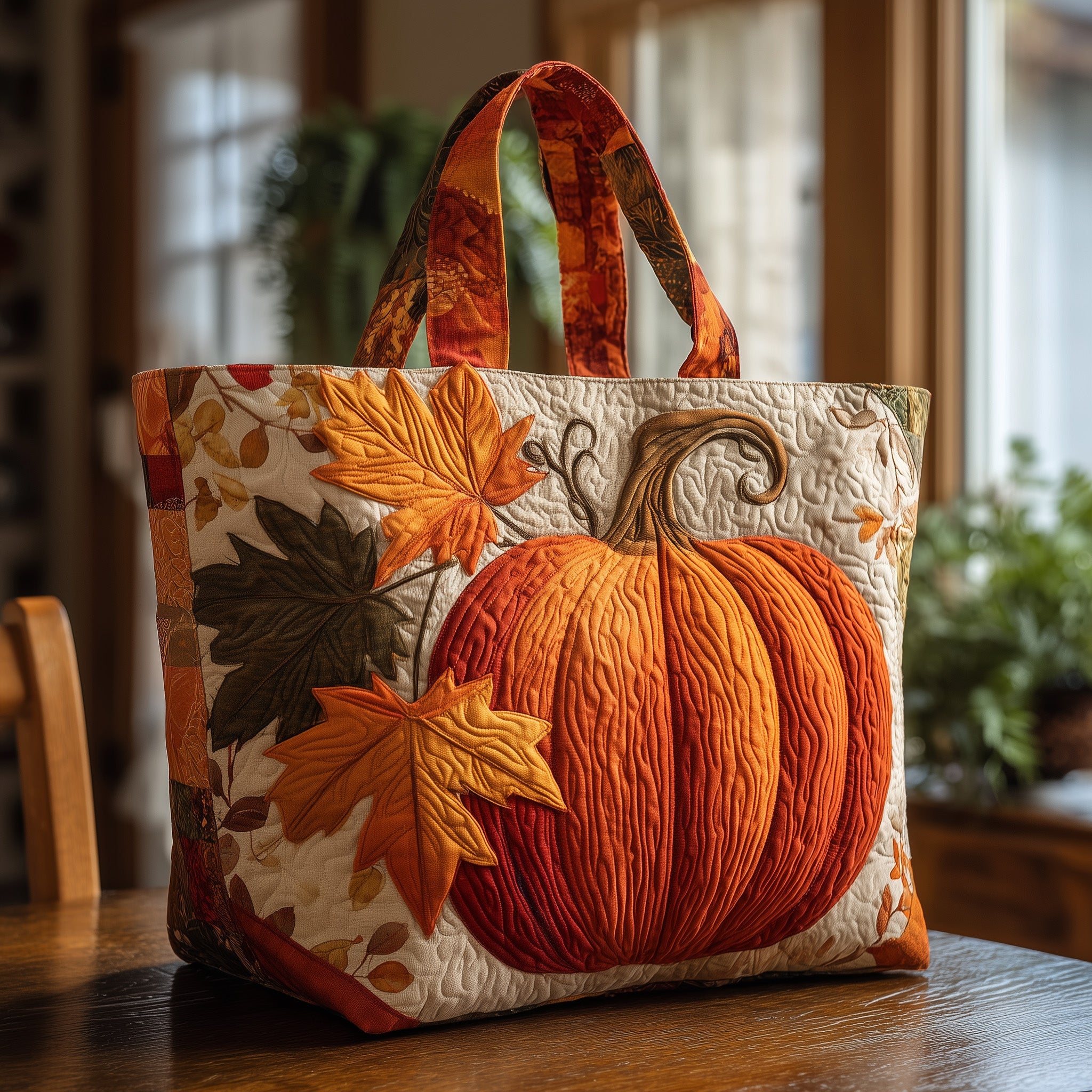 Pumpkin Quilted Tote Bag GFTONT1381