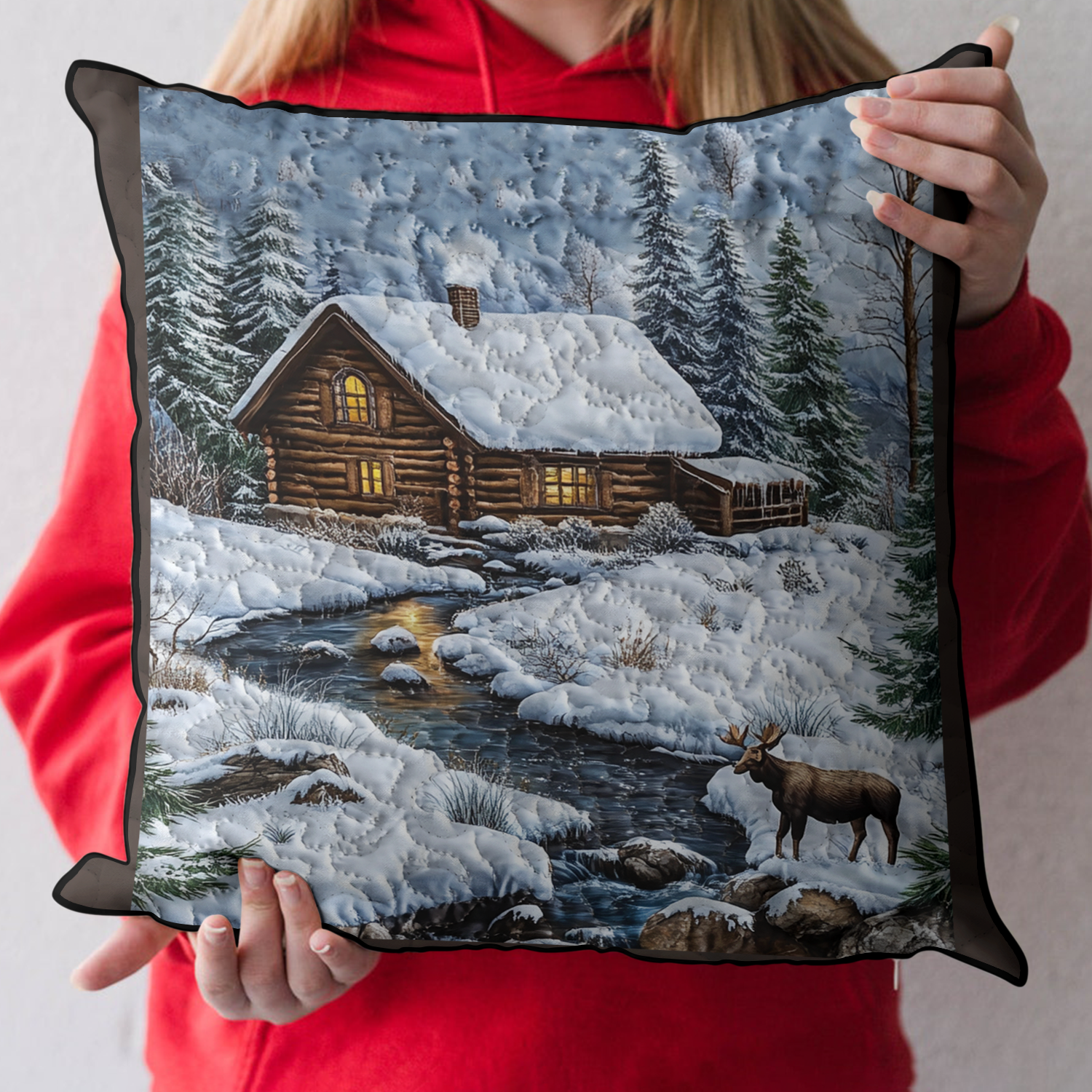 Heritage Log Cabin Quilted Pillow Case NCU0DK3779