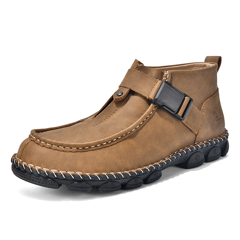 ⏰Today 70% OFF🔥Casual leather arch support non-slip wear-resistant high-top loafers