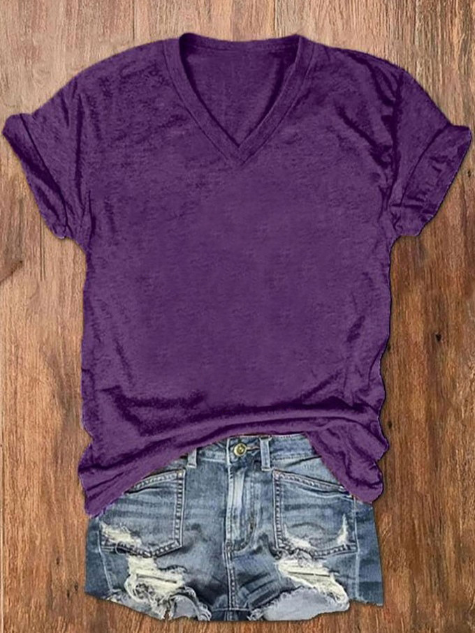 New V-neck short-sleeved T-shirt