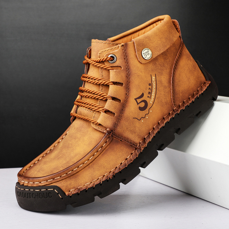 🔥Today 70% off🔥Men's genuine leather waterproof non-slip fashionable orthopedic shoes