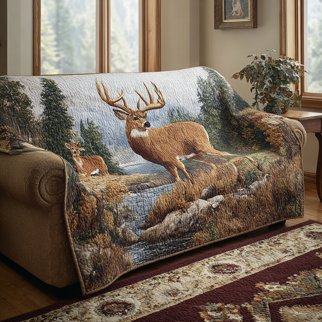 Deer Creek Quilted Sofa Cover NCU0DK10635