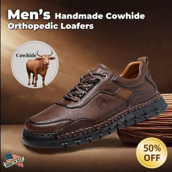 ⏰ 50% off - 2025 Newest Men's Orthopedic Leather Hiking Shoes