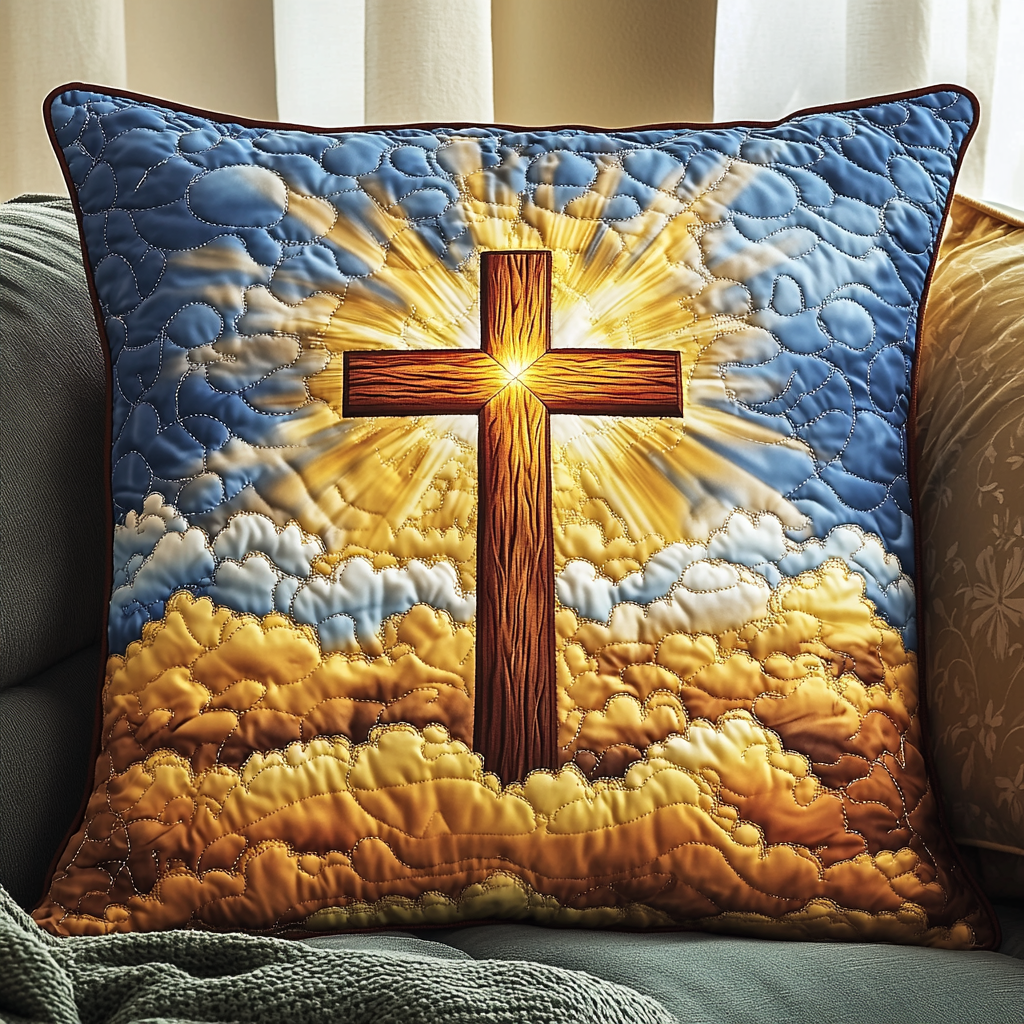 Fields of Faith Quilted Pillow Case NCU0VH2287