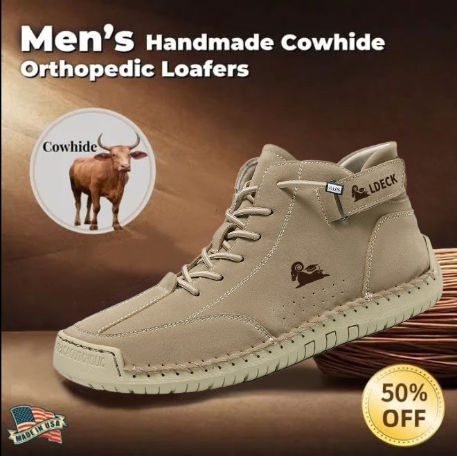 ⏰ 50% off - 2025 Newest Men's Orthopedic Leather Hiking Shoes