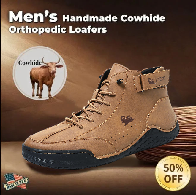 ⏰ 50% off - 2025 Newest Men's Orthopedic Leather Hiking Shoes