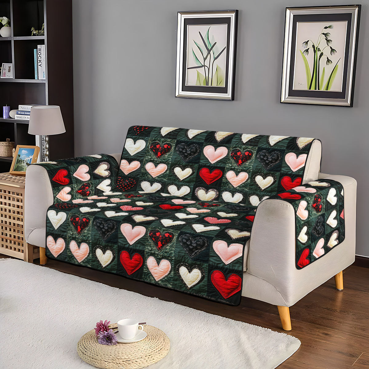 Eternal Embrace Quilted Sofa Cover NCU0PT3230