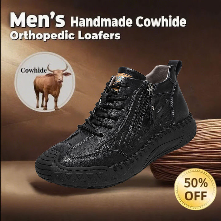 🔥Today 70% OFF🔥Casual leather arch support non-slip wear-resistant high-top loafers