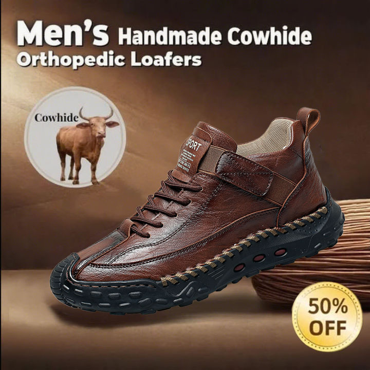 🔥50% OFF🔥 Casual leather arch support non-slip wear-resistant high-top loafers