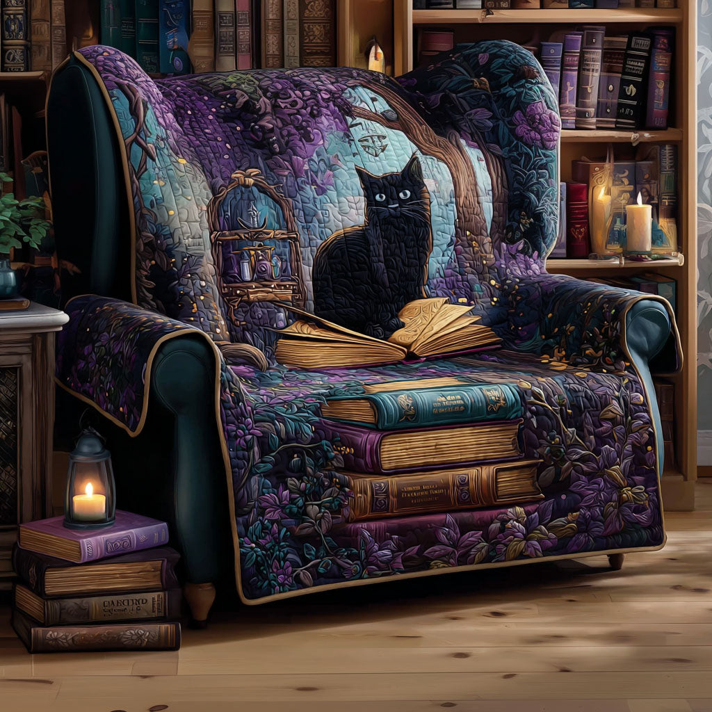 Spellbound Cat Quilted Sofa Cover NCU0PT9947