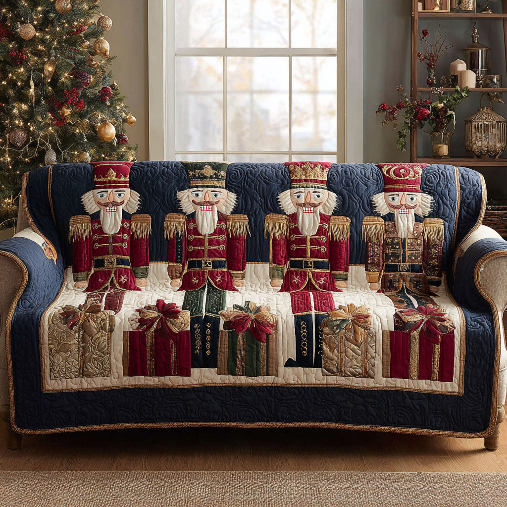 Nutcracker Parade Quilted Sofa Cover NCU0TV1131
