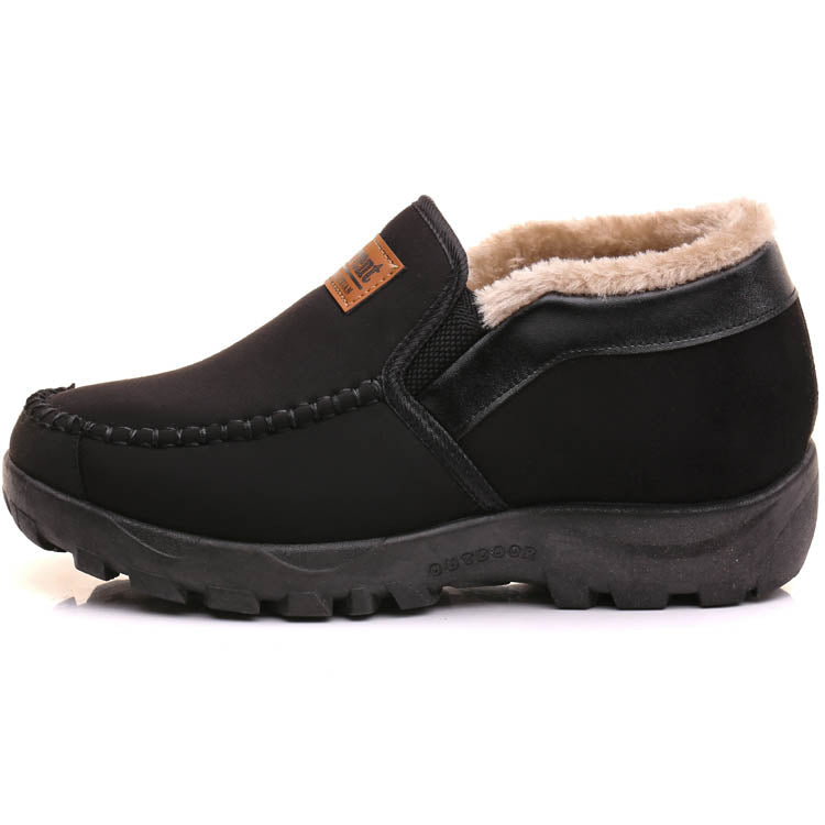 Men's Comfortable Waterproof Warm Cow Leather Snow Boots
