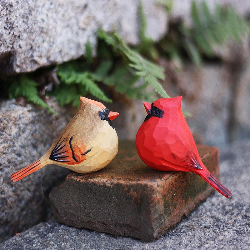 Cardinal Couple Bird Figurine