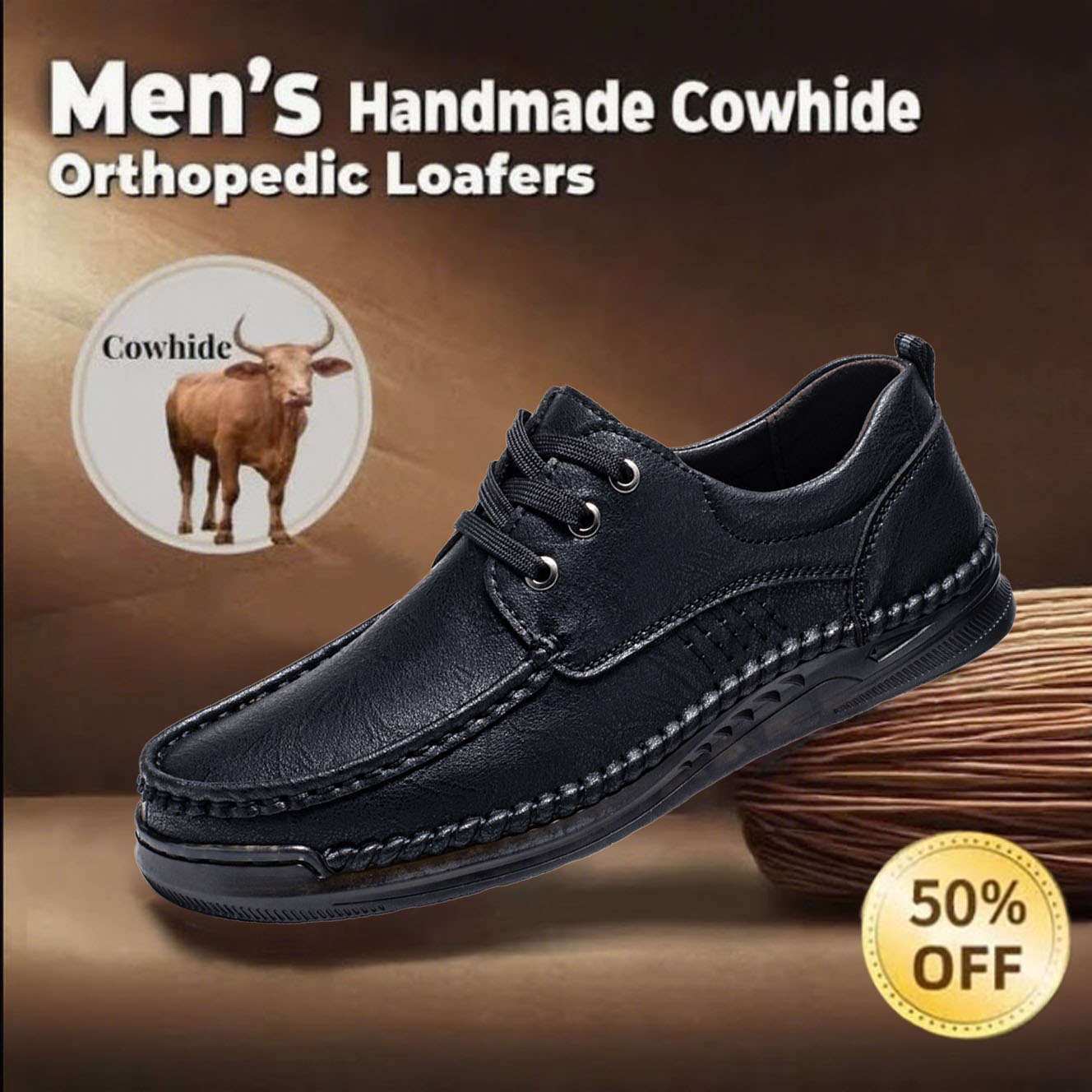 ⏰Last day 70% OFF🔥Casual leather arch support non-slip wear-resistant loafers