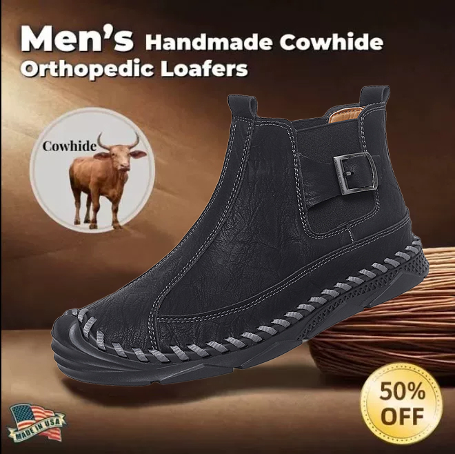 ⏰ 50% off - 2025 Newest Men's Orthopedic Leather Hiking Shoes