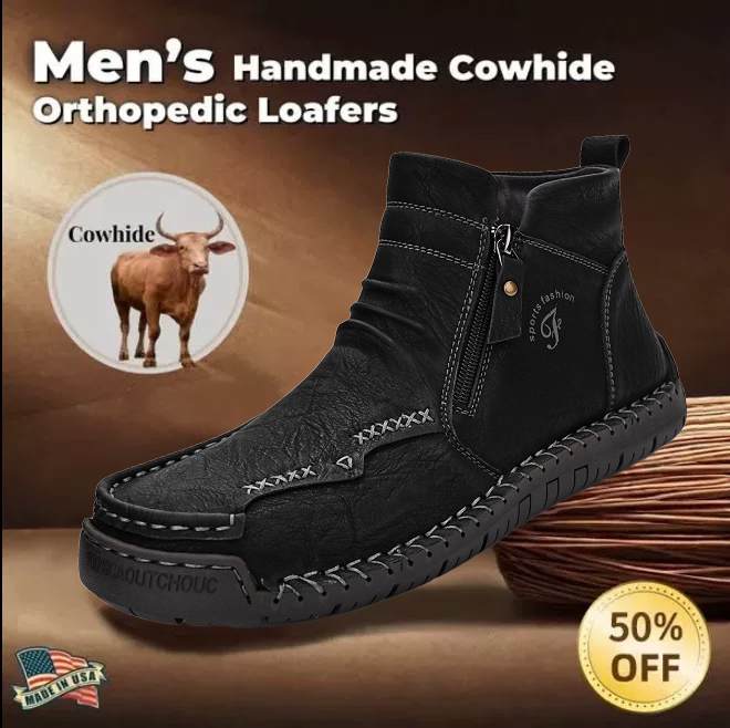 ⏰ 50% off - 2025 Newest Men's Orthopedic Leather Hiking Shoes