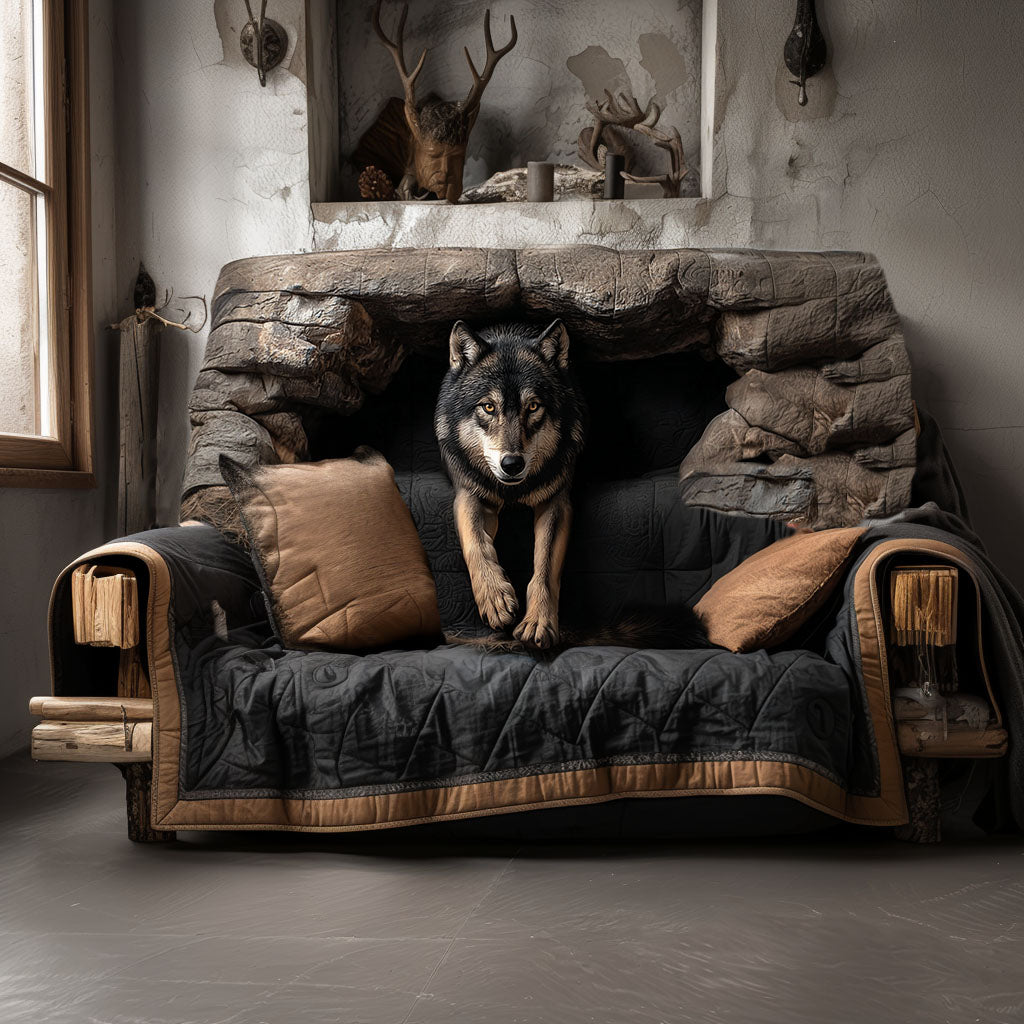 Wolfs Den Quilted Sofa Cover NCU0PT9732