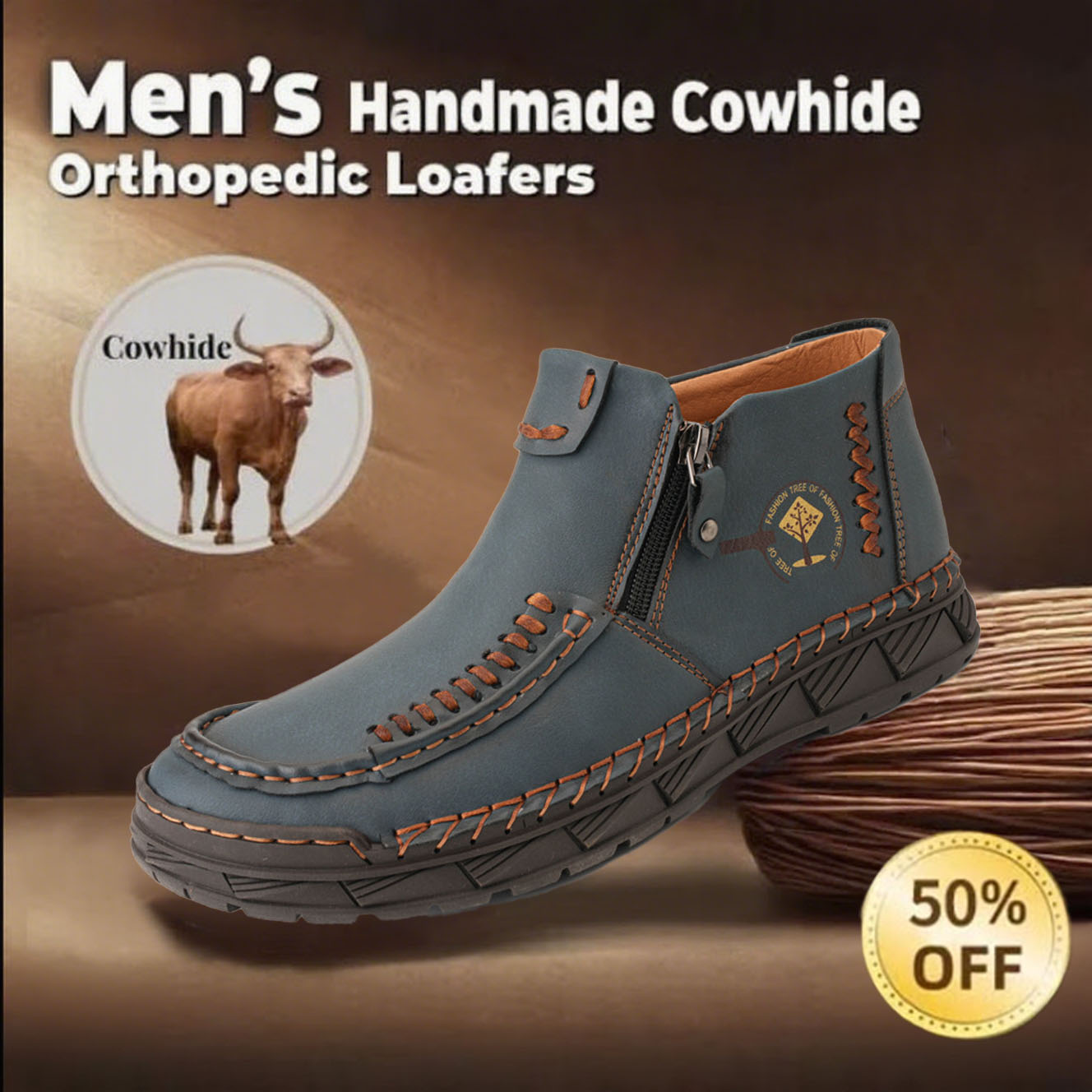 ⏰Promotion 60% OFF-hot sale men's orthopedic shoes comfortable genuine leather walking shoes