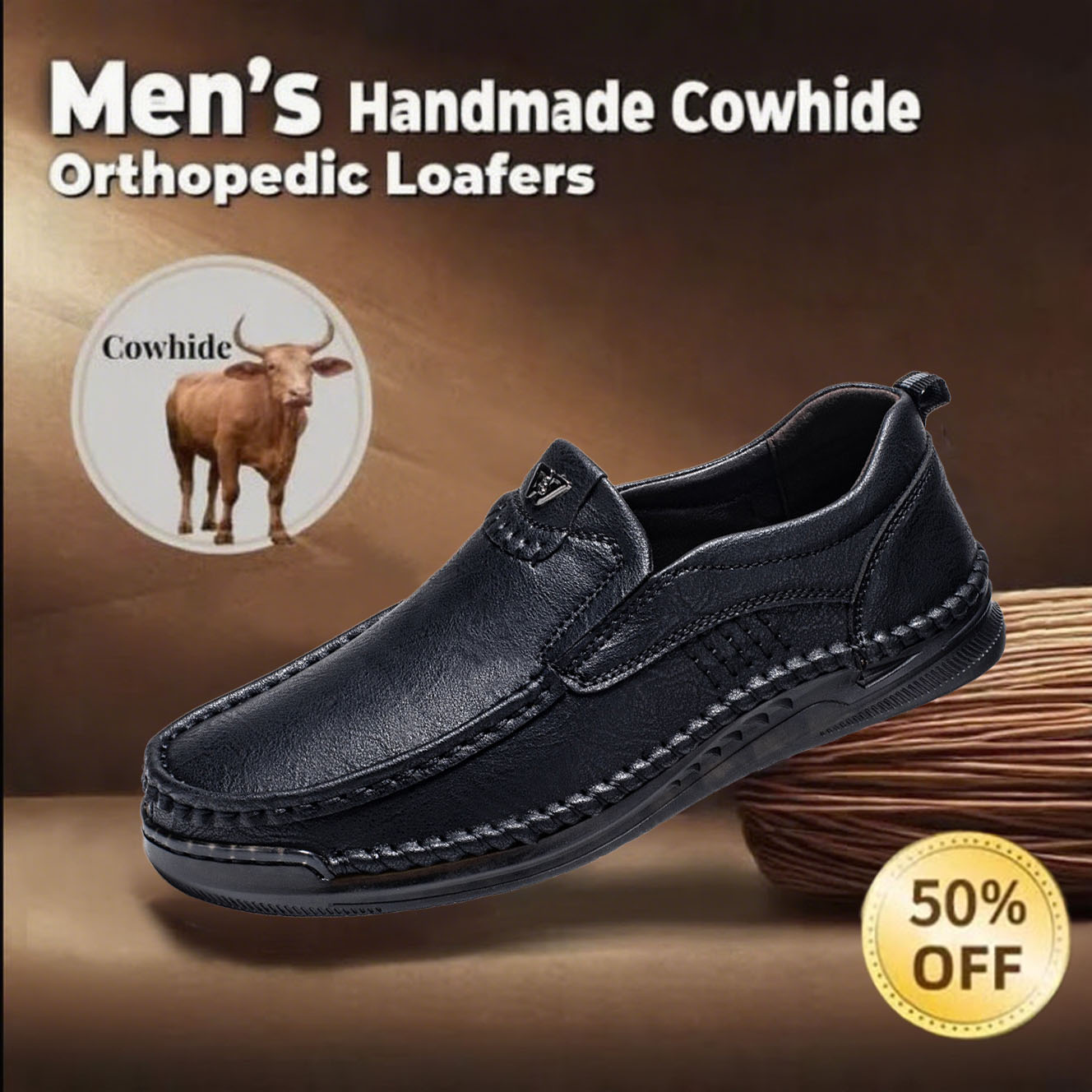 ⏱️Today 60% off -Newest Men's Orthopedic Leather Loafers