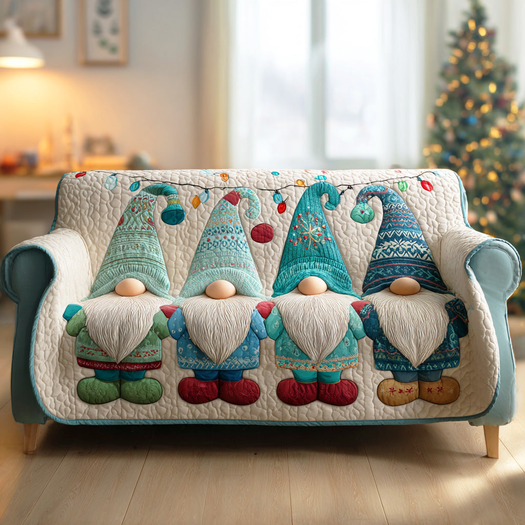 Gnome Wonderland Trail Quilted Sofa Cover NCU0TD1044