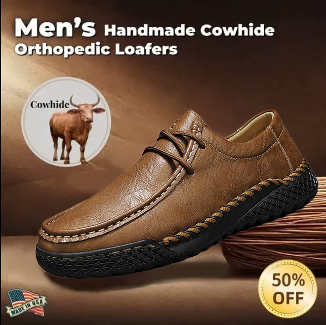 ⏰ 50% off - 2025 Newest Men's Orthopedic Leather Hiking Shoes